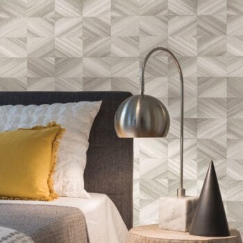 Stratum Geometric Wood Wallpaper