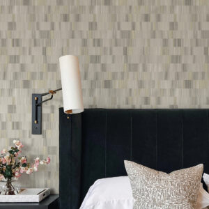 Flicker Horizontal Textured Stripe Wallpaper