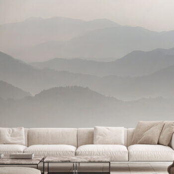 Velvet Mountains Blue Mural