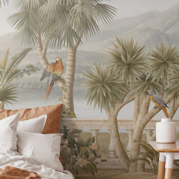 Tropical Plateau Sepia Mural