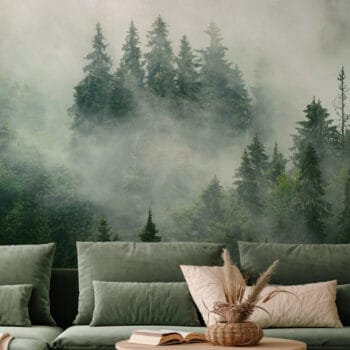 Foggy Forest Mural