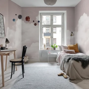 Cuddle Clouds Pink Mural