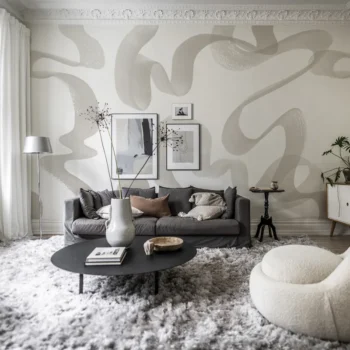 Waves Beige Mural