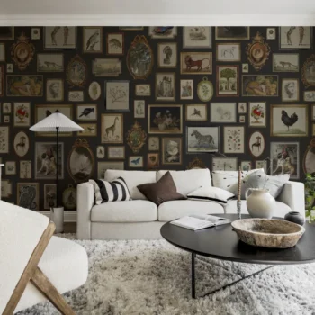 Vintage Frames Black Mural