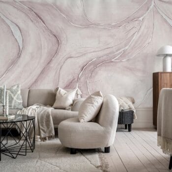 Watercolor Flow Dusty Pink Mural