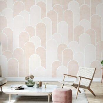 Grand Arches Pattern Beige Soft Mural
