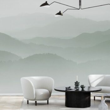 Velvet Mountains Green Mural