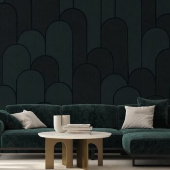 Grand Arches Pattern Navy Mural