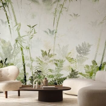 Bamboo Greenery Mural