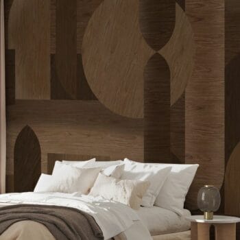 Wood Texture Dark Brown Mural
